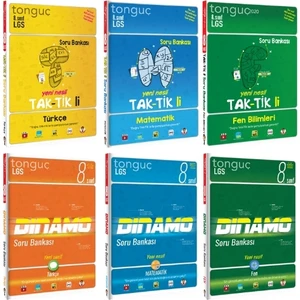Tonguç Akademi Tonguç 8. Sınıf Matematik Türkçe Fen Taktikli - Dinamo Soru Bankası Seti