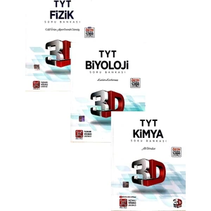 3D Yayınları TYT Fizik,kimya,biyoloji Soru Bankası Seti