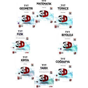 3D Yayınları TYT Tüm Dersler Soru Bankası Seti(8 Kitap)