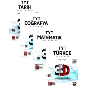 3D Yayınları TYT Eşit Ağırlık 4'lü Soru Bankası Seti