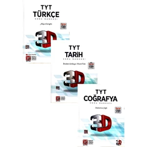 3D Yayınları TYT Tarih, Coğrafya, Türkçe Soru Bankası Seti
