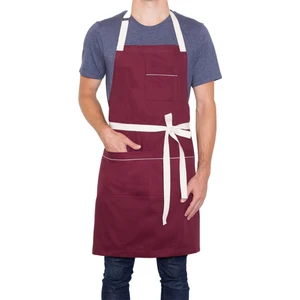 Medusa Forma Askılı Önlük Master Şef - Barista - Aşçı - Kuaför - Tattoo - Mutfak - Chef Garson Önlüğü Bordo