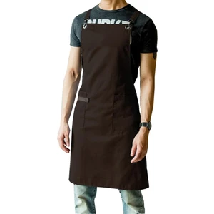 Medusa Forma Askılı Önlük Master Şef - Barista - Aşçı - Kuaför - Tattoo - Mutfak - Chef Garson Önlüğü Kahverengi