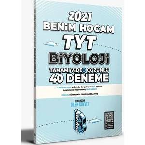 Benim Hocam Yayınları 2021 TYT Biyoloji Tamamı Video Çözümlü 40 Deneme Sınavı