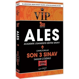 Yargı Yayınevi 2021 ALES VIP Son 3 Sınav Tamamı Çözümlü Çıkmış Sorular
