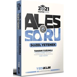 Yediiklim Yayınları 2021 Master Serisi ALES Sözel Yetenek Tamamı Çözümlü Soru Bankası