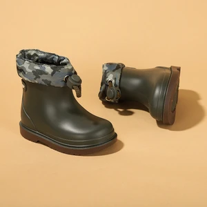 W10212 Bimbi Camo Erkek/Kız Çocuk Su Geçirmez Yağmur Kar Çizmesi Haki