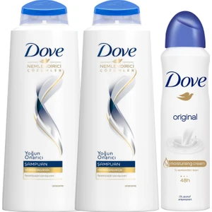 Yoğun Onarıcı Şampuan 600 ml X2 Adet+Dove Original Deodorant 150 ml