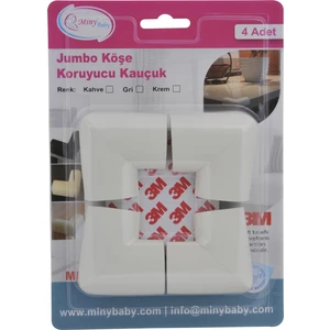 Miny Baby Jumbo Kauçuk Köşe Koruyucu 4lü Krem