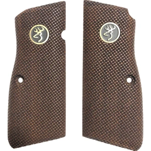 Belçika Browning 14 Lü Metal Browning Logolu Lazer Kesim Ahşap Kabze Mod1