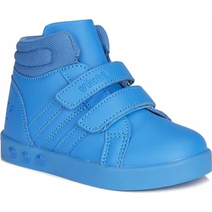 Lucky Işıklı Erkek Bebe Saks Mavi Bot