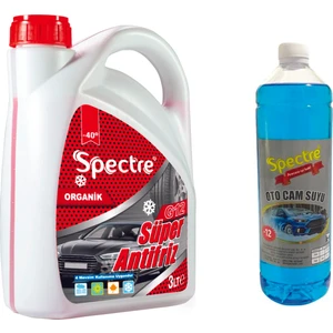 Organik Süper -40 Kırmızı Antifriz 3 lt + Cam Suyu 1lt