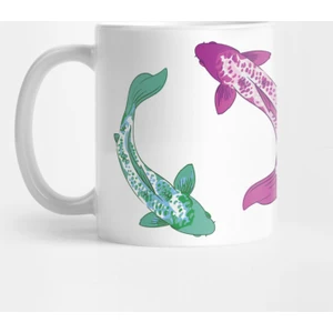 Koi Fish Yin Yang Kupa Bardak