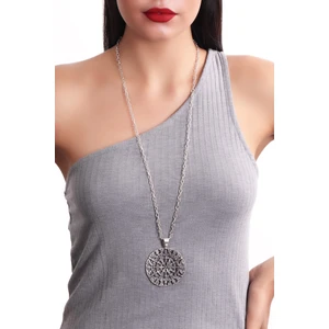 Kadın Antik Gümüş Kaplama Gotik Simge Uçlu Kolye