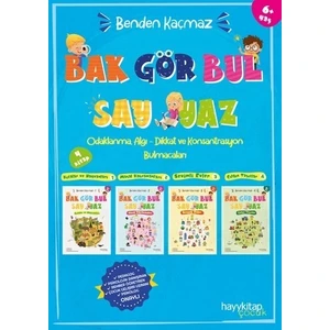 Benden Kaçmaz 4’Lü Set- Odaklanma, Algı-Dikkat Ve Konsantrasyon Bulmacaları - Canan Öztürk