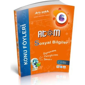 Artı Zeka Yayınları 6. Sınıf Atom Sosyal Bilgiler Konu Föyleri