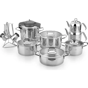 18 Parça Tencere Enza Model Çeyiz Seti Sade