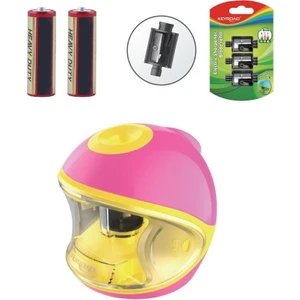 KR971783 Pilli Otomatik Kalemtraş Pembe + 2'li Pil + Kalemtraş Bıçağı 3'lü