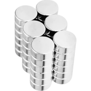 Neodyum Mıknatıs D12 x 5 mm - 10'lu - Yuvarlak Güçlü Mıknatıs