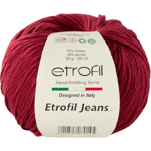 Jeans Bordo El Örgü İpi - 015