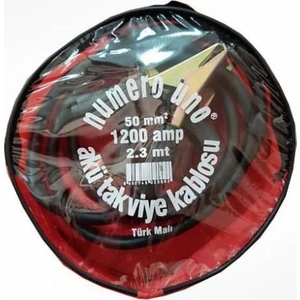 Akü Takviye Kablosu 50MM 1200 Amper 2.3 Metre Çantalı Numereuno