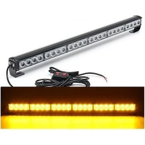 Tepe LED Bar Çakarlı Off Road 12-24V 68cm Sarı-Sarı Metal Gövde