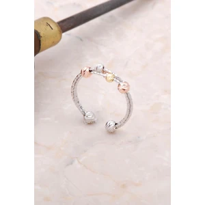 Sümer Telkari Dorica Renkli Toplu Gümüş Yüzük 3002