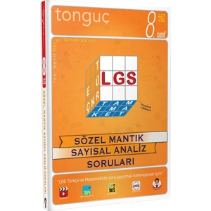 Tonguç Akademi 8. Sınıf LGS Sözel Mantık Sayısal Analiz Soruları
