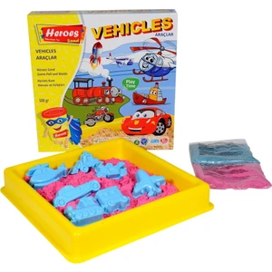 KUM-010 Heroes Kum Havuzuaraç Kalıpları 500 gr Kumlu Set