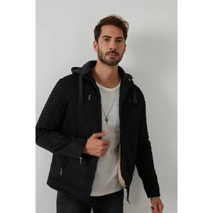 İçi Peluş Astarlı Slim Fit Çıkarılabilir Kapüşonlu Mont Erkek MONT 5855017