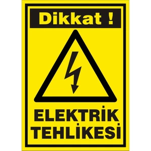 İzmir Serigrafi Elektrik Tehlikesi 2.6 mm PVC Uyarı Levhası 25 x 35 cm