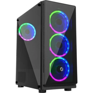 Fribsy FC-9280G 600 W 80+ Bronz 4 FAN LED Tamper Camlı ATX Midi Tower Bilgisayar Kasası