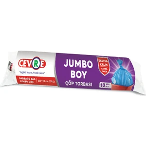 Jumbo Boy Çöp Torbası Ekstra Kalın 10'lu 80 x 110 cm