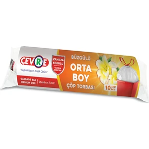 Büzgülü Çöp Torbası Vanilya Kokulu Orta Boy 10'lu 55 x 60 cm