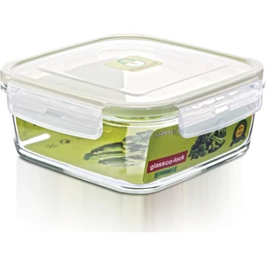 Glassco-Lock Temperli Kilitli Saklama Kabı Kare 1.220 cc