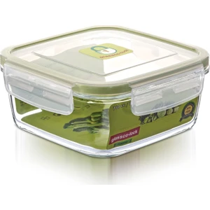 Glassco-Lock Temperli Kilitli Saklama Kabı Kare 760 cc