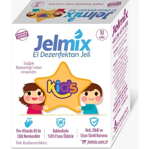 Jelmix, Tek Kullanımlık El Dezenfektan Jeli-Kids 10'lu Paket