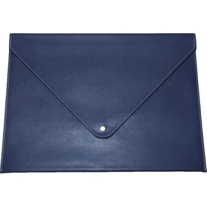 A4 Suni Deri Zarf Çıtçıtlı Dosya 25,5 x 33,5 cm Lacivert