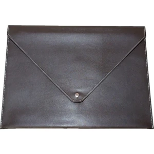 A4 Suni Deri Zarf Çıtçıtlı Dosya 25,5 x 33,5 cm Kahve