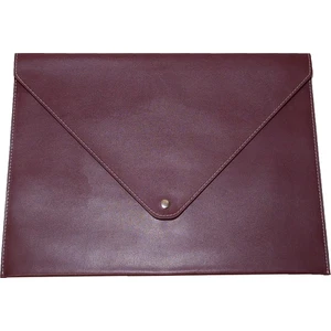 A4 Suni Deri Zarf Çıtçıtlı Dosya 25,5 x 33,5 cm Bordo