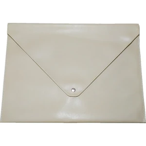 A4 Suni Deri Zarf Çıtçıtlı Dosya 25,5 x 33,5 cm Bej