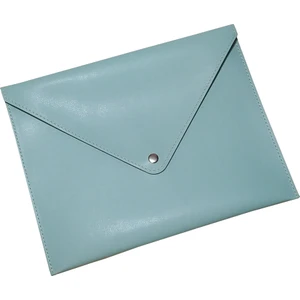 A5 Suni Deri Zarf Çıtçıtlı Dosya 19,5 x 24,7 cm Su Yeşili