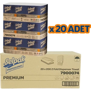 Selpak Professional Premium Z-Katlı Dispenser Havlu - 23.5 x 20'li cm