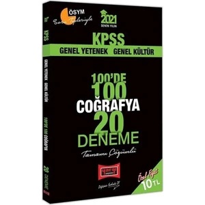 Yargı Yayınevi KPSS 2021 Coğrafya 100'de 100 Tamamı Çözümlü 20 Deneme