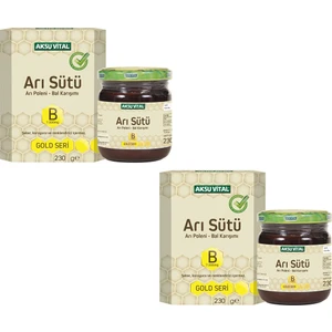 Aksu Vital grold B 7.000 Mg Arı Sütü Arı Poleni Bal Karışımı 220 gr x 2
