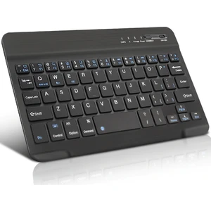 Mini Bluetooth Kablosuz Şarjlı Pilli Slim Rubber Klavye