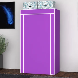 Cimri Kese Raflı Askılı Çok Amaçlı Mini Bez Dolap Lila