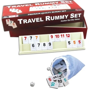 TraVel RuMmy Set Seyahat İçin Taşınabilir Okey Takımı 14 Parça Kaliteli Materyal