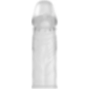 Lilitu Shop 14 cm Damarlı Uzatmalı Şeffaf Silikon Penis Kılıfı
