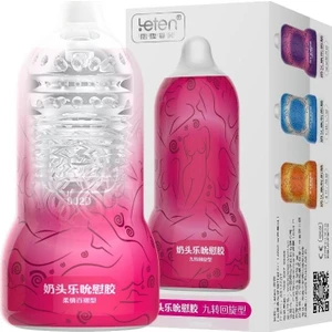 Leten Emiş Yapabilen Içi Tırtıklı Ultra Yumuşak Mastürbatör Kırmızı